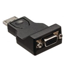 DisplayPort -> VGA átalakító adapter, fekete