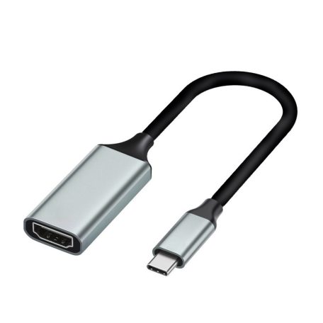 USB-C -> HDMI (anya) multimédiás adapter, USB 3.1, ezüstszín