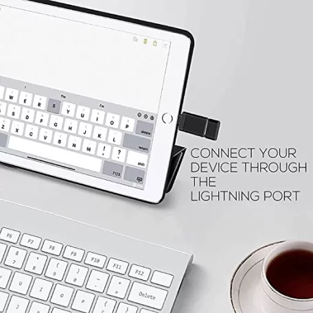 OTG átalakitó adapter (USB 3.0-ról Lightning), Fekete 