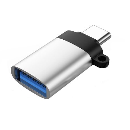 OTG átalakitó adapter, USB 3.0->USB-C, Ezüstszín