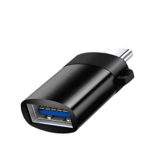 OTG átalakitó adapter, USB 3.0->USB-C, Fekete