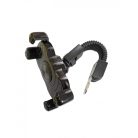 Motorkerékpáros Telefontartó JS053, Kormányra rögzíthető, 360°-ban forgatható, fekete