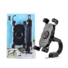 Motorkerékpáros Telefontartó JS053, Kormányra rögzíthető, 360°-ban forgatható, fekete