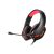 Gamer USB Headset, G-10 USB és 3,5mm jack vezetékes Fejhallgató mikrofonnal, hangerőszabályzó, piros-fekete