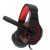 Gamer USB Headset, G-50 USB és 3,5mm jack vezetékes Fejhallgató mikrofonnal, hangerőszabályzó, piros-fekete