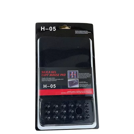 Professzionális egérpad H05, csúszásgátló talp, csukló támaszos, 250x180x4mm, fekete