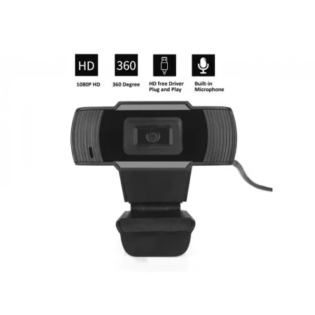 Digitális Webkamera Kameratartóval, Z06 FullHD 1080p fekete-narancssárga