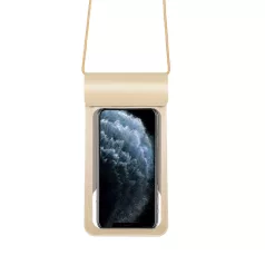   Univerzális vízálló védőtok okostelefonhoz, 6.5″ méretig, víz alatti fényképezéshez, arany