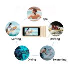 Univerzális vízálló védőtok okostelefonhoz, 6.5″ méretig, víz alatti fényképezéshez, kék