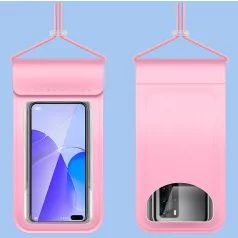   Univerzális vízálló védőtok okostelefonhoz, 6.5″ méretig, víz alatti fényképezéshez, pink