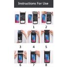 Univerzális vízálló védőtok okostelefonhoz, 5.5″ méretig, víz alatti fényképezéshez, bézs