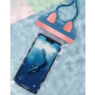 Univerzális vízálló védőtok okostelefonhoz, 7.0″ méretig, víz alatti fényképezéshez, kék-pink