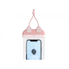   Univerzális vízálló védőtok okostelefonhoz, 7.0″ méretig, víz alatti fényképezéshez, pink