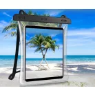 Univerzális vízálló védőtok tablet és okostelefonhoz, max 12″ méretig, fekete-átlátszó