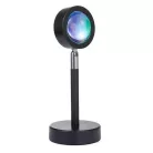 LED Projektor Naplemente Vetítéssel, Sunset Lamp, USB áramellátás, dönthető fej, 180°, fekete állvány