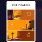 LED Projektor Naplemente Vetítéssel, Sunset Lamp, USB áramellátás, dönthető fej, 180°, fekete állvány