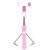 Bluetooth Szelfibot Tripod Funkcióval, 18.5cm-68cm, 10 méter távirányító hatótáv, pink