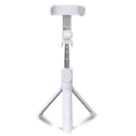 Bluetooth Szelfibot Tripod Funkcióval, 18.5cm-68cm, 10 méter távirányító hatótáv, fehér