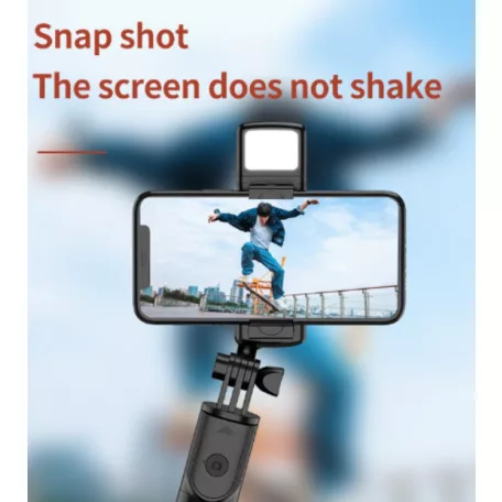 Bluetooth Szelfibot Tripod Funkcióval, vakuval, 18.5cm-71cm, 10 méter távirányító hatótáv, fekete