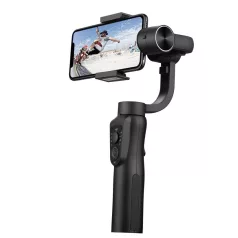   Gimbal S5B Okostelefon Képstabilizátor, 3 tengelyes, automatikus arckövetés, Bluetooth v5.0, újratölthető akkumulátor, fekete