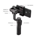Gimbal S5B Okostelefon Képstabilizátor, 3 tengelyes, automatikus arckövetés, Bluetooth v5.0, újratölthető akkumulátor, fekete