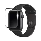 Apple Watch képernyő védő fólia, 45mm kijelzőjű  okosórákhoz, átlátszó, fekete kerettel