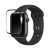 Apple Watch képernyő védő fólia, 45mm kijelzőjű  okosórákhoz, átlátszó fekete kerettel