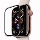 Apple Watch képernyő védő fólia, 45mm kijelzőjű  okosórákhoz, átlátszó, fekete kerettel
