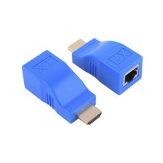   HDMI hosszabbító adapter, 2db Adapter, HDMI/Cat6 Cat6e UTP Ethernet csatlakozóval, akár 15m-ig hosszabbít