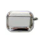 AirPods Pro 1/2 széria Védőtok, kulcstartó nyílás, bárhova könnyen akasztható, fényes, ezüstszínű