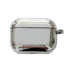   AirPods Pro 1/2 széria Védőtok, kulcstartó nyílás, bárhova könnyen akasztható, fényes, ezüstszínű