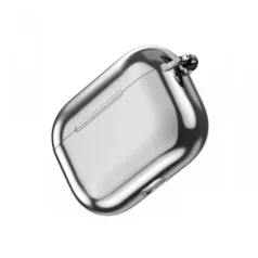   AirPods Pro 1/2 széria Védőtok, kulcstartó nyílás, bárhova könnyen akasztható, fényes, ezüstszínű