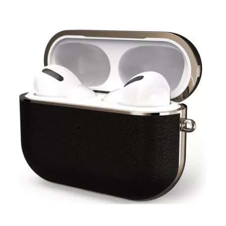 AirPods Pro 1/2 széria Védőtok + Kulcstartó karika, fekete