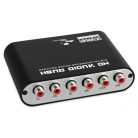 Digitális analóg 5.1 csatornás audio dekóder, optikai digitális erősítő, analóg átalakító TV-hez, 1 méter optikai kábellel, fekete