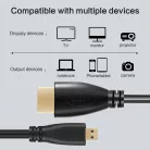 HDMI/Micro HDMI kábel, 1.0 méter, fekete