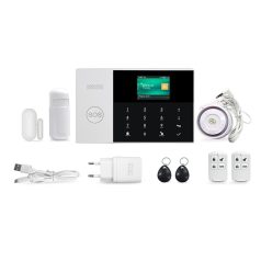   WiFi/GSM Intelligens Riasztórendszer, PG-105 érintőképernyős, WiFi és GSM dual hálózat, Tuya Smart alkalmazással