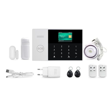 WiFi/GSM Intelligens Riasztórendszer, PG-105 érintőképernyős, WiFi és GSM dual hálózat, Tuya Smart alkalmazással