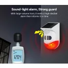 WiFi-s Kültéri Szoláros Mozgásérzékelő, CT-80W, piros-fehér