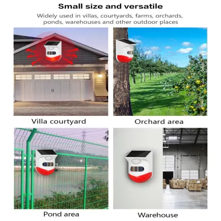 WiFi-s Kültéri Szoláros Mozgásérzékelő, CT-80W, piros-fehér