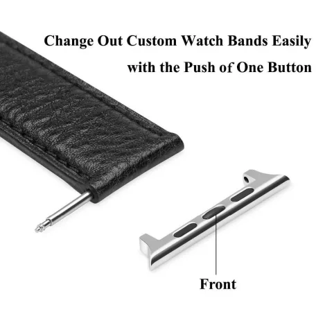 Apple Watch szíj adapter, kompatibilis 42/44/45mm kijelzőjű okosórákkal, fekete