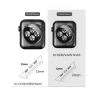 Apple Watch szíj adapter, kompatibilis 42/44/45mm kijelzőjű okosórákkal, fekete