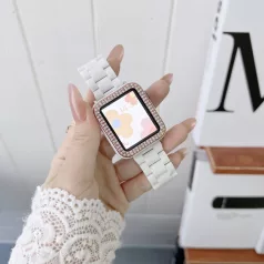   Apple Watch óraszíj, kompatibilis 38/40/41mm kijelzőjű okosórákkal, fehér