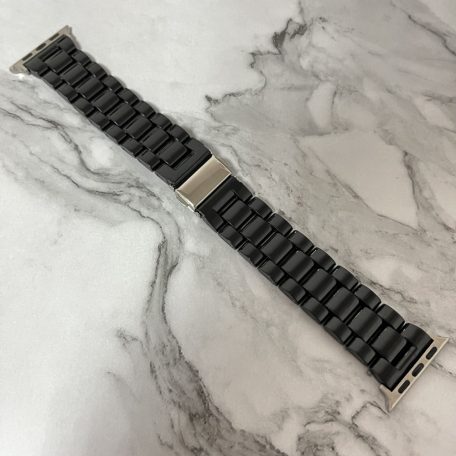 Apple Watch óraszíj, kompatibilis 38/40/41mm kijelzőjű okosórákkal, fekete