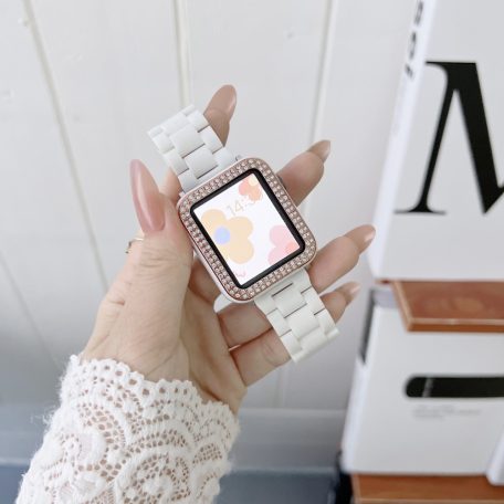 Apple Watch óraszíj, kompatibilis 38/40/41mm kijelzőjű okosórákkal, fekete