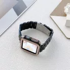 Apple Watch óraszíj, kompatibilis 42/44/45mm kijelzőjű okosórákkal, fekete