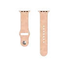 Szilikon óraszíj, Apple Watch kompatibilis, 42/44/45mm kijelzőjű okosórákkal, barackszín