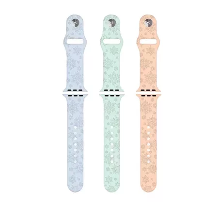 Szilikon óraszíj, Apple Watch kompatibilis, 42/44/45mm kijelzőjű okosórákkal, barackszín