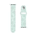 Szilikon óraszíj, Apple Watch kompatibilis, 42/44/45mm kijelzőjű okosórákkal, világoszöld