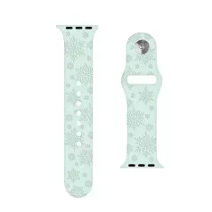   Szilikon óraszíj, Apple Watch kompatibilis, 42/44/45mm kijelzőjű okosórákkal, világoszöld