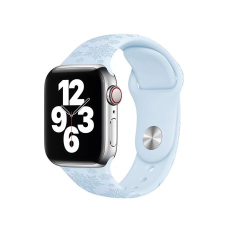 Szilikon óraszíj, Apple Watch kompatibilis, 38/40/41mm kijelzőjű okosórákkal, türkizkék